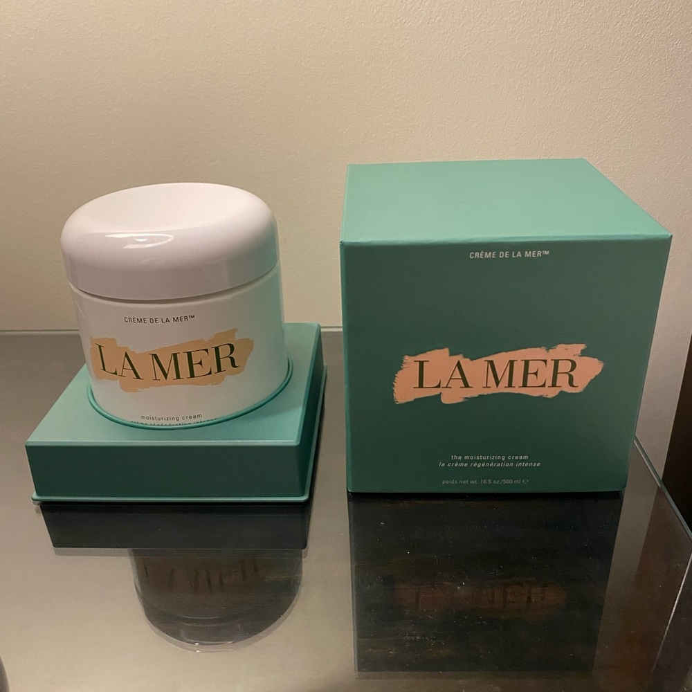 Empty la mer jar. 16.5 oz.